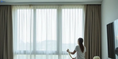 Delicate sheer drape cleaning surrey-hills-vic Matty Curtain Cleaning