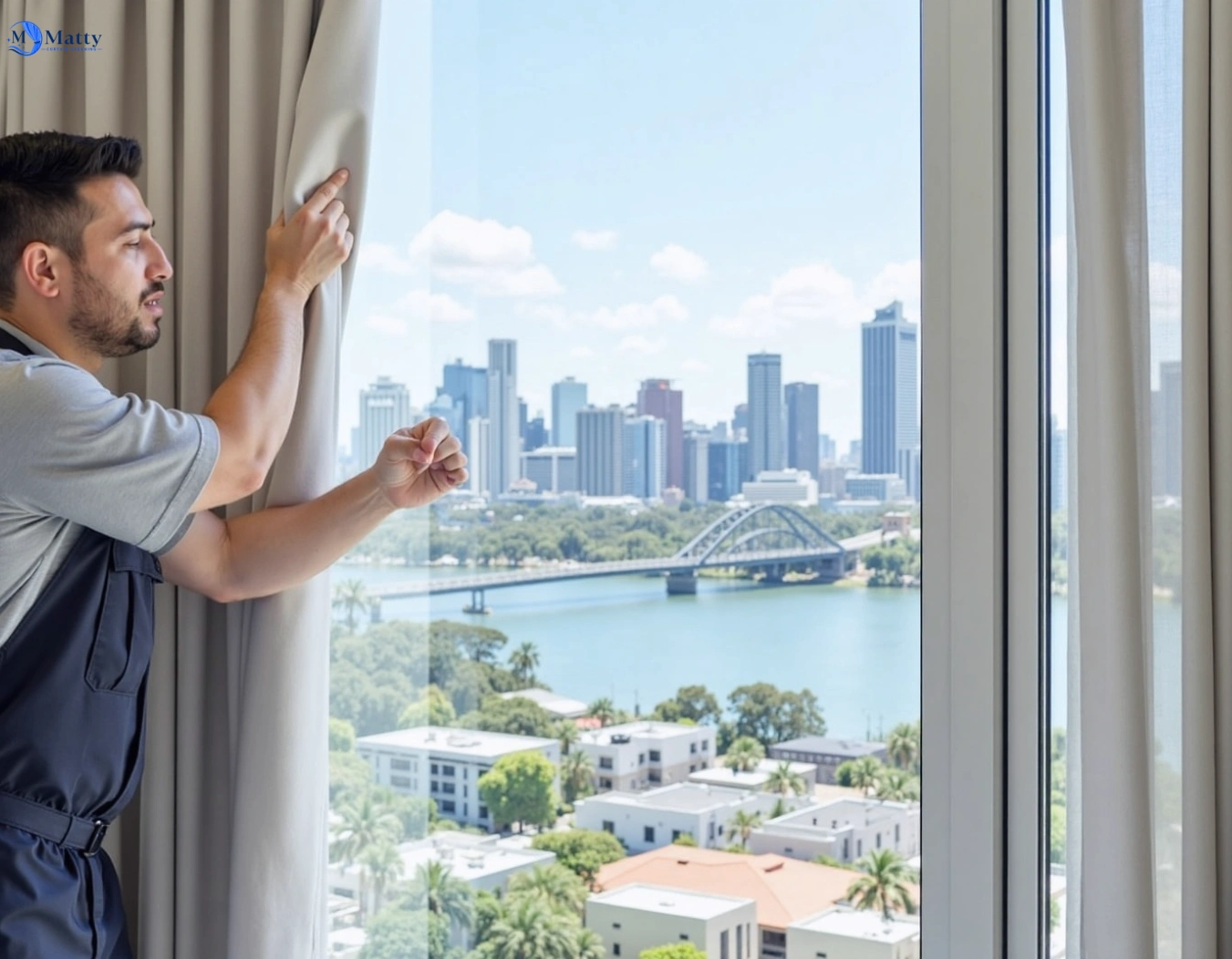 Professional curtain steam cleaning service surrey-hills-vic QLD by Matty Curtain Cleaning